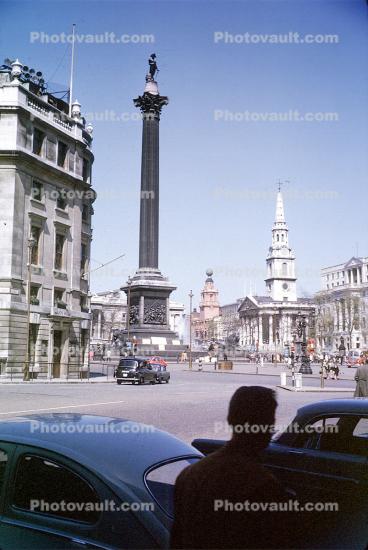 Lord Nelson Monument, Trafalgar Square, London, England, United Kingdom
