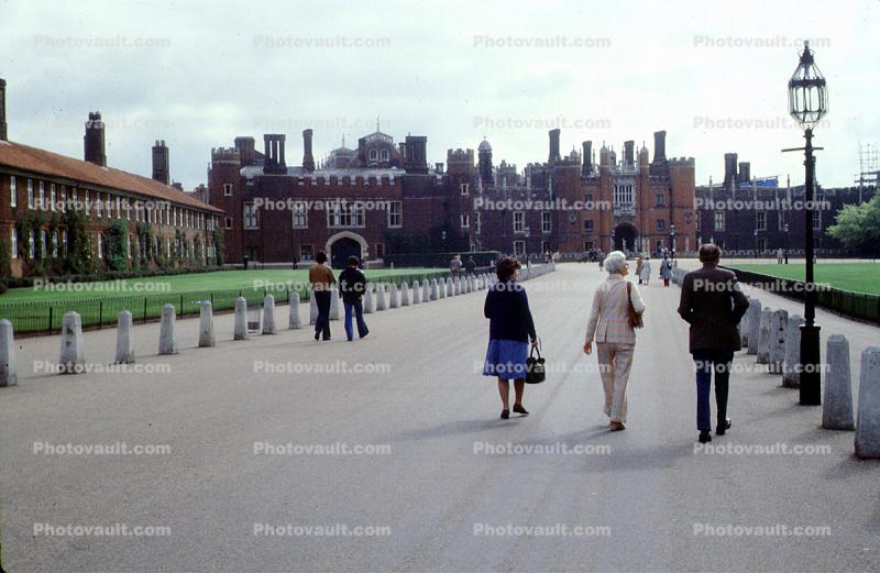 People walking, Hampton Court, England