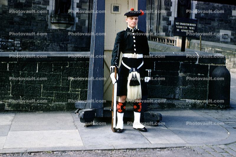 Palace Guard, skirt, boots, hat, rifle