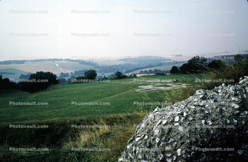 Remains of the former Royal Palace, Old Sarum, Salisbury, England