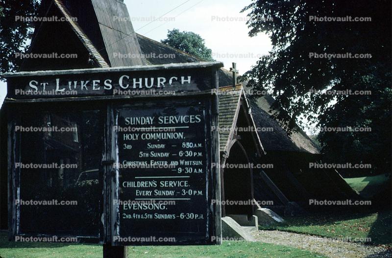 Saint Lukes Church, England, Signage