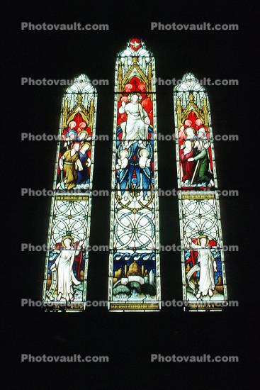 stained glass, window, Asthall Church, Scotland