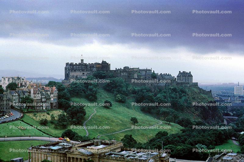 Hill, Castle, Trees, Palace, Buildings, Scotland