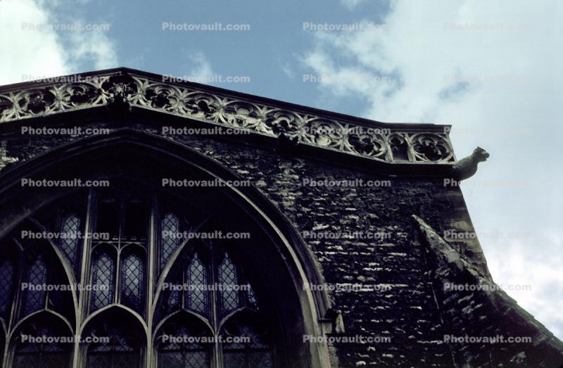 Gargoyles at a Castle Church Building