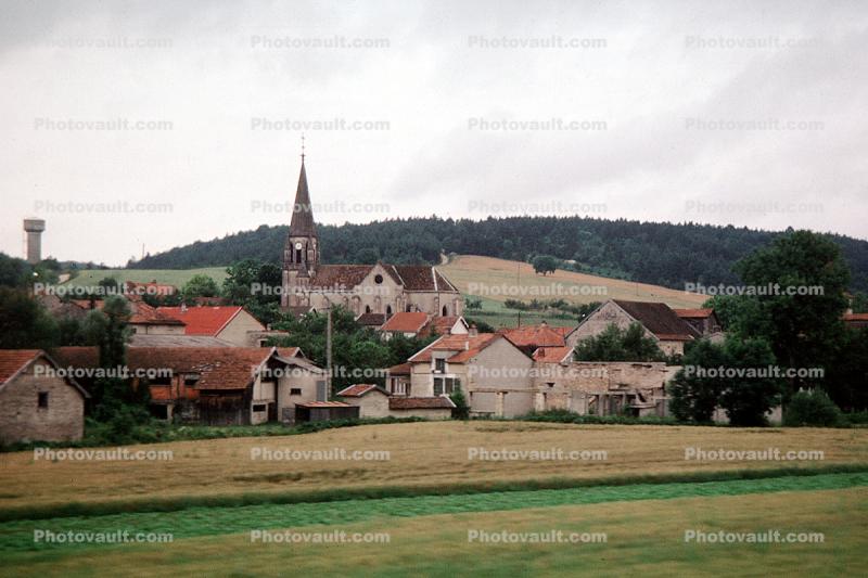 Countryside, Village, Homes, Fields