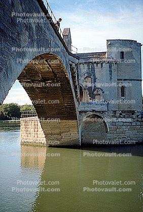 Pont Saint-Benezet Bridge, Pont d'Avignon, Rhone River, medieval bridge, Chapel of Saint Nicholas, ruins, landmark