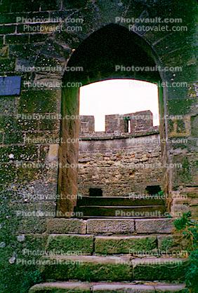 Steps, Entrance, Fortress of Carcassonne, CitŽ de Carcassonne