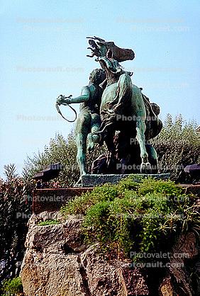 Statue, Statuary, Horse, Tail, Sculpture, Bronze