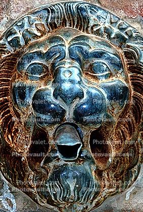 Lion, Sculpture, Face