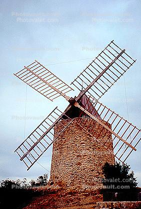 Windmill, Building, Stone, Brick, Landmark