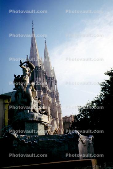Female Statue, Woman, Church, Cathedral, Building