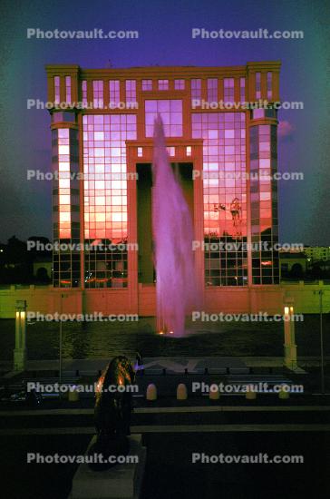 Water Fountain, aquatics, H?tel de R?gion,  Montpellier, Landmark