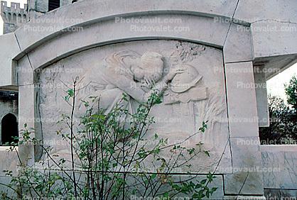 Grieving Woman, grave, bar-relief, sculpture, statue