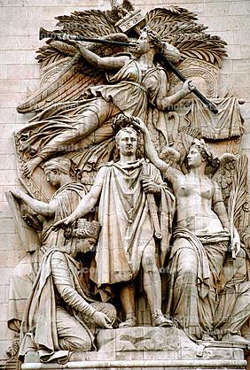 bas-relief statues in Paris, Angels, Herald, wings