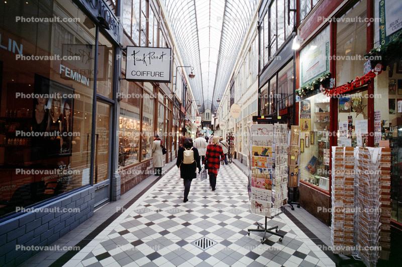 walkway, tile, shops, galleria
