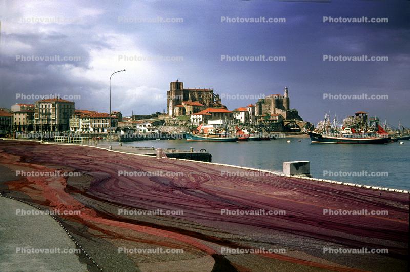 Fishing Village, Waterfront, Castle, Harbor, Docks, July 1971, 1970s