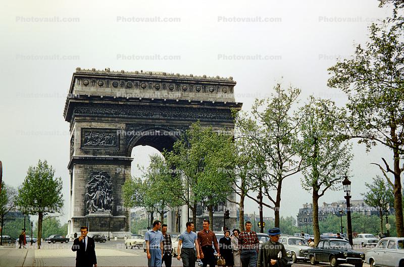 Arch of Triumph, Trees, May 1959, 1950s