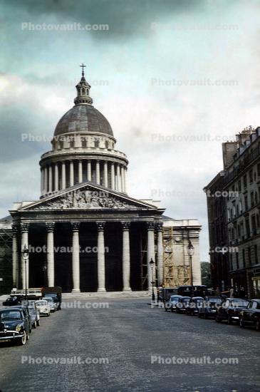 The Pantheon, landmark, Cars, Automobile, Vehicles, May 1959, 1950s