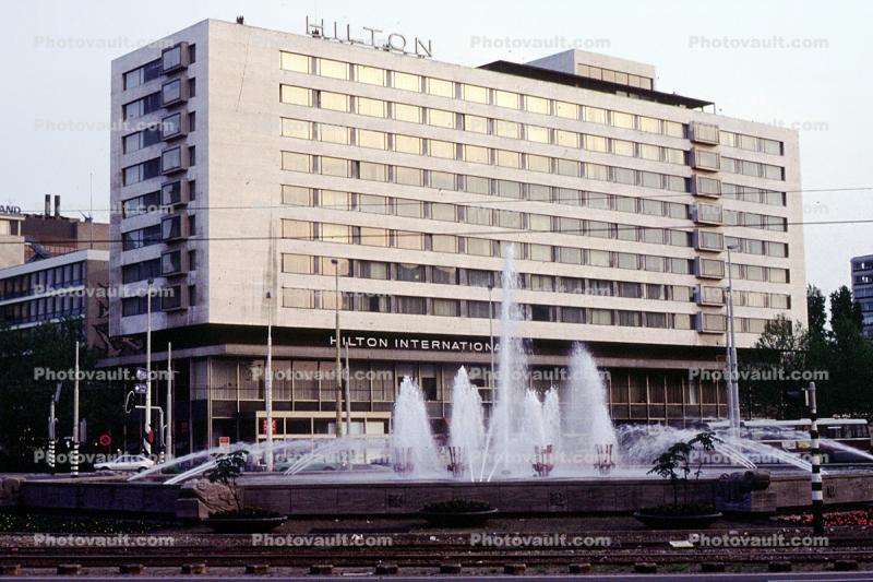 Hilton International Hotel, Building, Water Fountain, aquatics