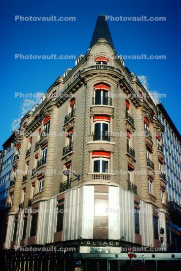 Maison D L'Alsace, Champs-Elysees, landmark building, May 1978