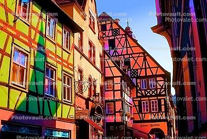 Colorful Homes, Houses, Weinheim, psyscape, Paintography