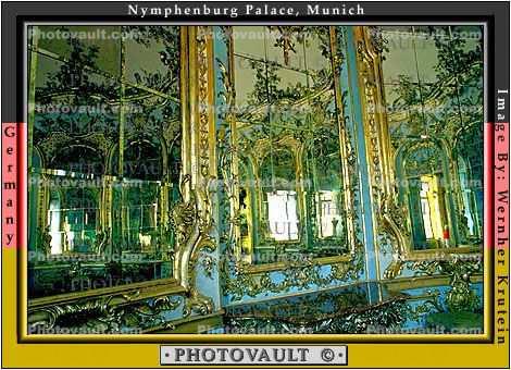 Mirrors, Nymphenburg Castle, Schlo? Nymphenberg, Munich