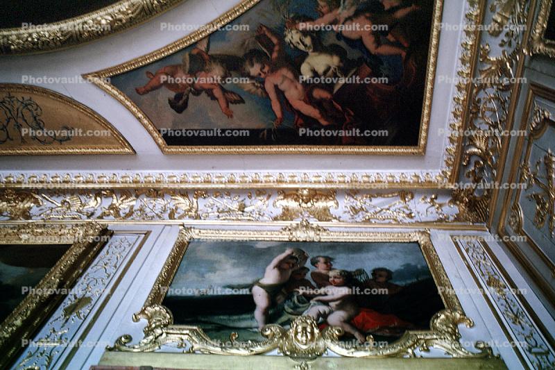 fresco, Nymphenburg Castle, Schlo? Nymphenberg, Munich