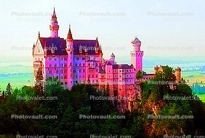 Nieuwenstein Castle, royal palace in the Bavarian Alps, Neuwanschtein, Castle, psyscape