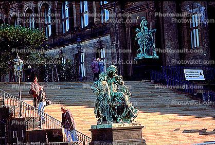 Statues, steps, Dresden