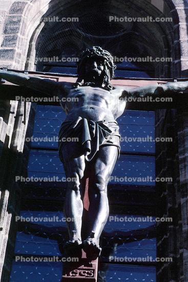 Christ Statue, cross, Neurenberg