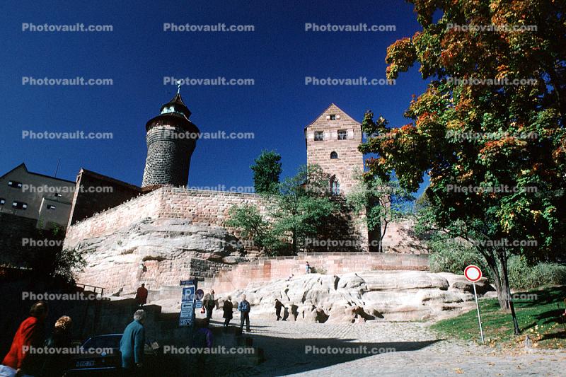 buildings, castle, tower, palace, landmark, Nurnberg
