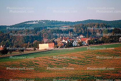 near Weimar, Village, farm land, fields, Forest