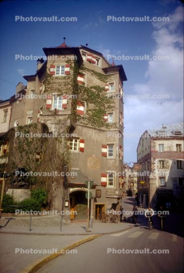 Weinhaus Ottobu, Buildings, ivy, Berchtesgaden, Bavaria, 1950s