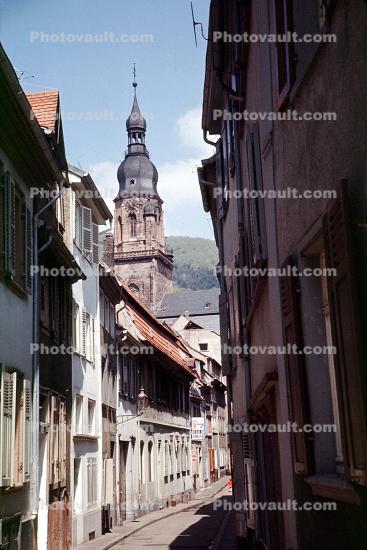 Narrow Street, alley, Heidelberg, May 1970, 1970s