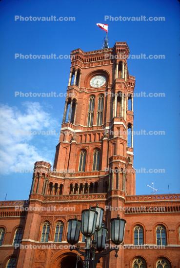 Clock Tower, Rotes Rathaus, Alexanderplatz, Berlin, Red City Hall