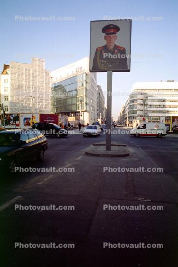 Posters, Banners, street, buildings, Berlin
