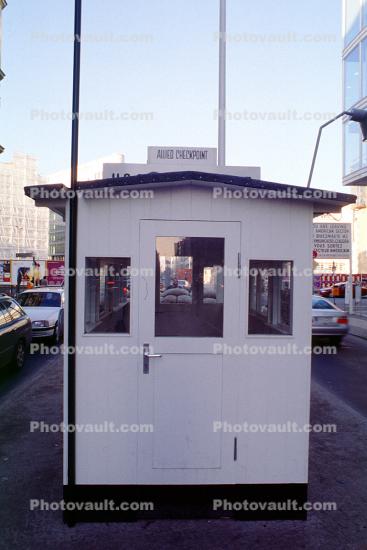 Guardhouse, Checkpoint Charlie, Berlin, US Army, buildings, landmark