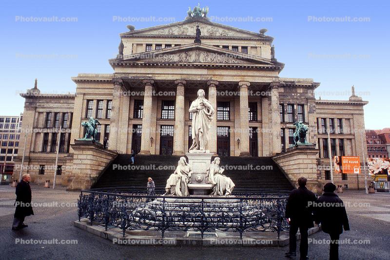 The Concert Hall, Konzerthaus, home to the Berlin Symphony Orchestra, sculpture, statue, Berlin