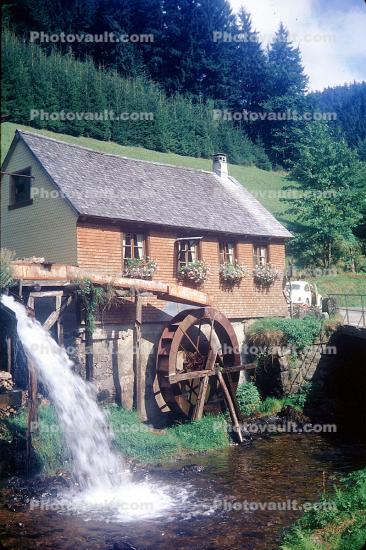 Grinding Mill, Water Wheel, Creek, Streaming, Hills, Mountains, waterwheel, sluice, flume