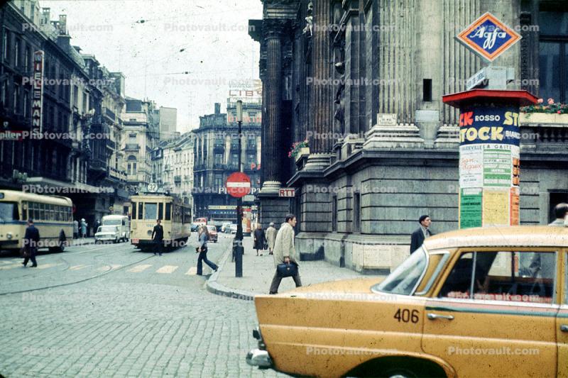 Trolley, Taxi Cab, Agfa, 1950s