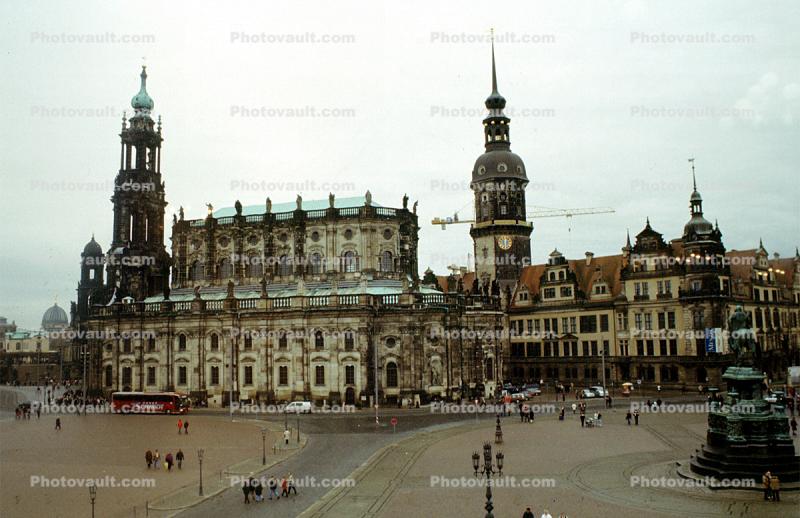 The Hofkirche, Dresden Cathedral, or the Cathedral of the Holy Trinity, Tower, buildings, landmark, Roman Catholic Cathedral, Dresden