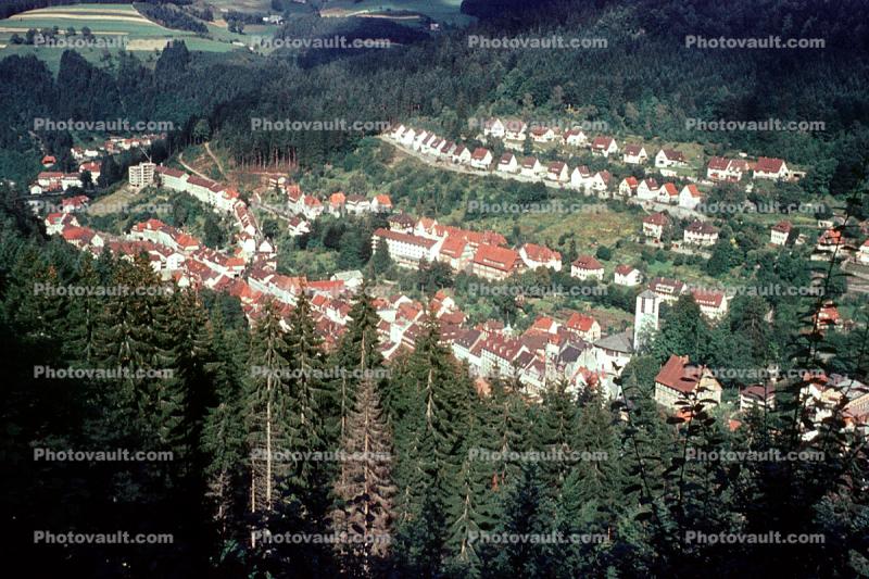 Village, Mountainside, Trees, Triberg