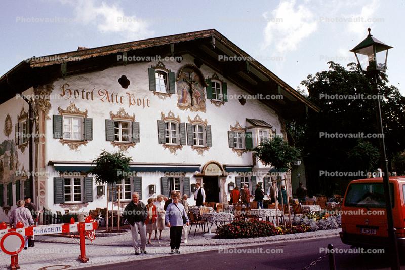 Hotel Alte Post, Wall Art, Luftlmalerei, wall-painting, L?ftlmalerei, Oberammergau, Garmisch-Partenkirchen district, Bavaria