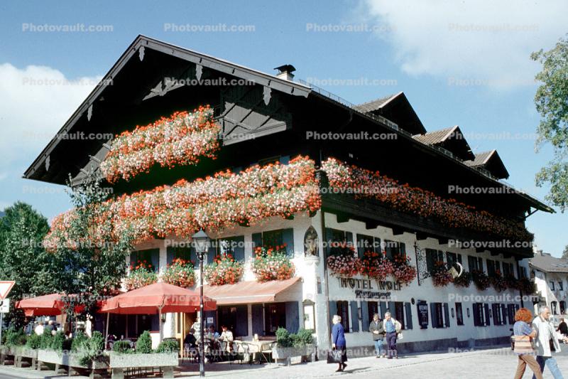 Hotel Wolf, Balcony, Oberammergau, Garmisch-Partenkirchen district, Bavaria