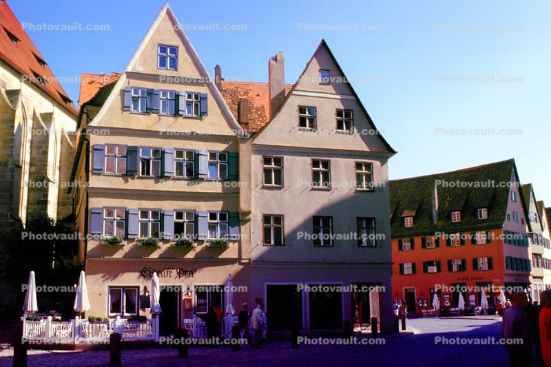 Homes, Residential, Windows, Dinkelsbuhl, Bavaria
