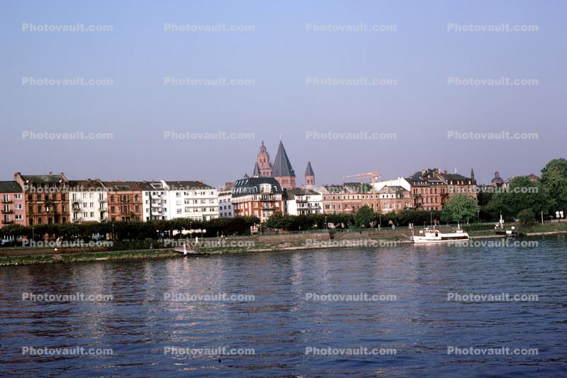 Mainz, Rhineland-Palatinate, Rhine River, Water