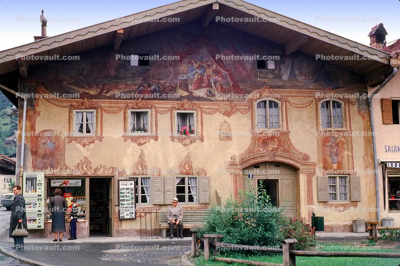 Luftlmalerei, Fairytale, Wall Art, wall-painting, L?ftlmalerei, building, Mittenwald