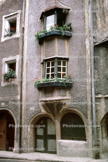 Window, Flowers, Rothenburg ob der Tauber, Bavaria, Middle Franconia, Ansbach
