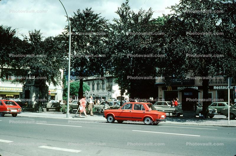 Cars, street, Vehicle, Automobile, Garmisch, Bavaria, June 1979