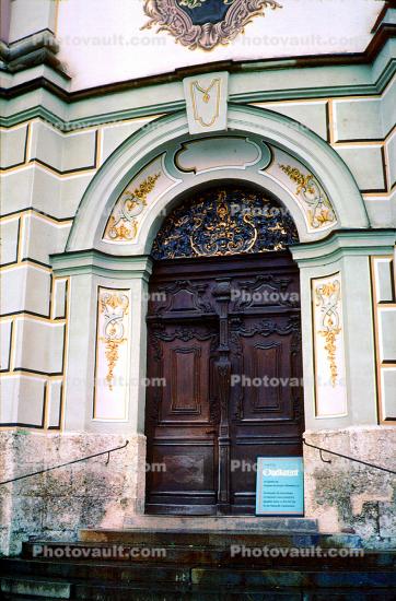 Arch, Keystone, Door, Doorway, Entrance, Entry Way, Entryway, Garmisch, Bavaria, June 1979